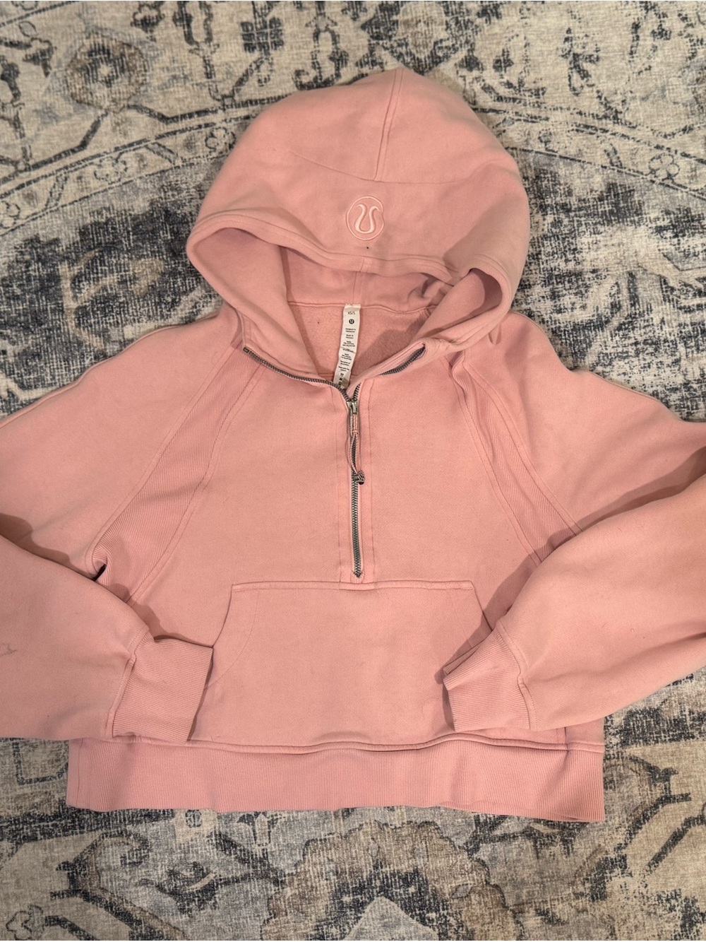 lululemon athletica Dusty Rose Half-Zip Hooded Pullover